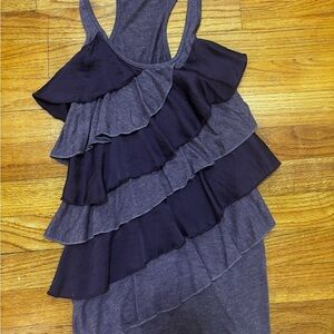 Elegant Layered / Ruffled Tank in Purple Tones Top XS
